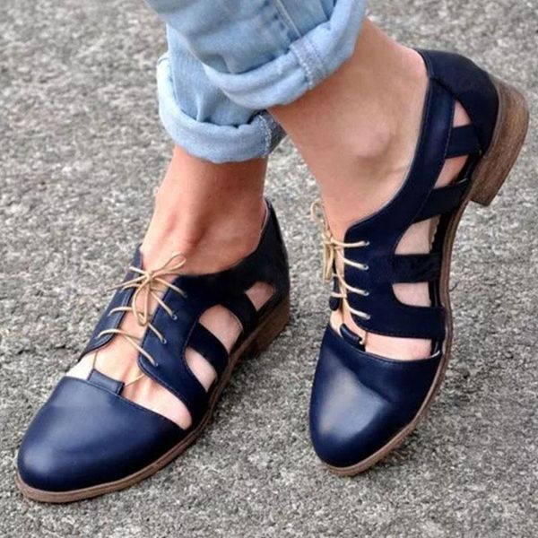 dress shoes pu leather women lace up hollow out ladies pumps chunky heels cross strappy sandals big size zapatos de mujer, Black
dress shoes pu leather women lace up hollow out ladies pumps chunky heels cross strappy sandals big size zapatos de mujer, Black