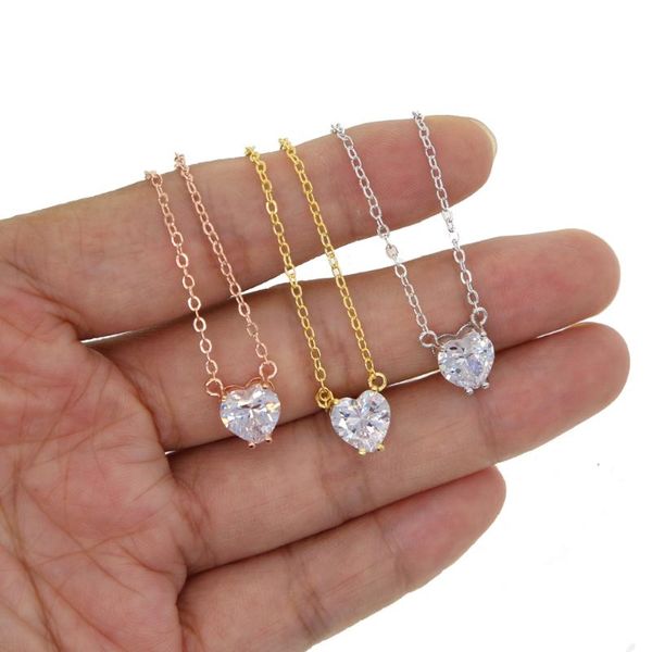 chokers white zircon heart pendant necklaces for women elegance fashion jewelry delicate shiny engagement love cute necklace, Golden;silver
chokers white zircon heart pendant necklaces for women elegance fashion jewelry delicate shiny engagement love cute necklace, Golden;silver