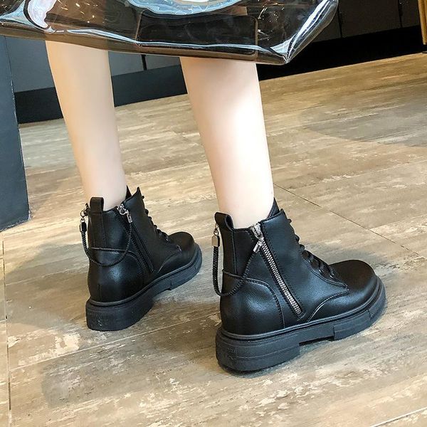 boots 2021 autumn and winter zipper female british style round head flat bottom all-match thin velvet short, Black
boots 2021 autumn and winter zipper female british style round head flat bottom all-match thin velvet short, Black
