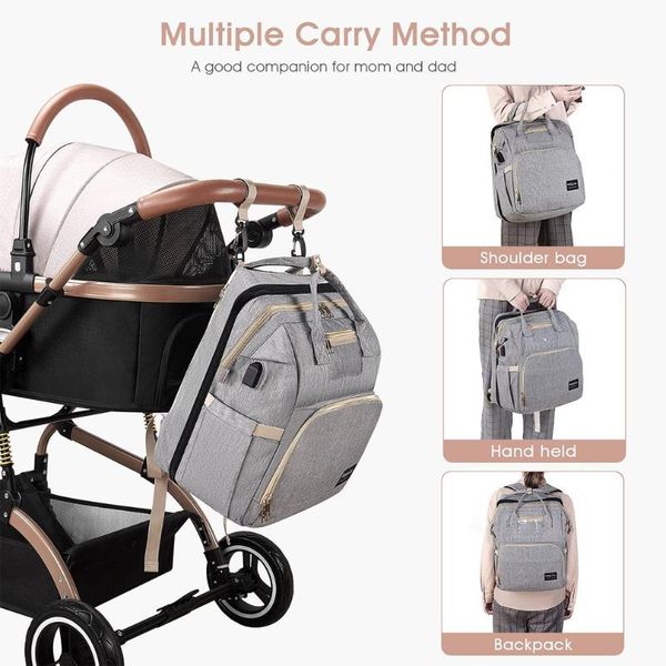 diaper bags 2021 fashion portable folding crib bag multi-function large capacity baby backpack
diaper bags 2021 fashion portable folding crib bag multi-function large capacity baby backpack