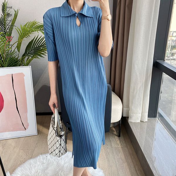 women pink pleated big size dress turn-down collar short sleeve loose fit female fashion tide summer 2e1863 210507, Black;gray
women pink pleated big size dress turn-down collar short sleeve loose fit female fashion tide summer 2e1863 210507, Black;gray