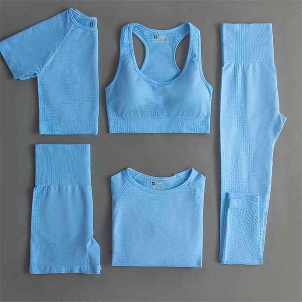 2/3/5pcs gym set seamless women yoga workout fitness clothing push up leggings crop bra sport wear suits running tracksuit 210813, Gray
2/3/5pcs gym set seamless women yoga workout fitness clothing push up leggings crop bra sport wear suits running tracksuit 210813, Gray