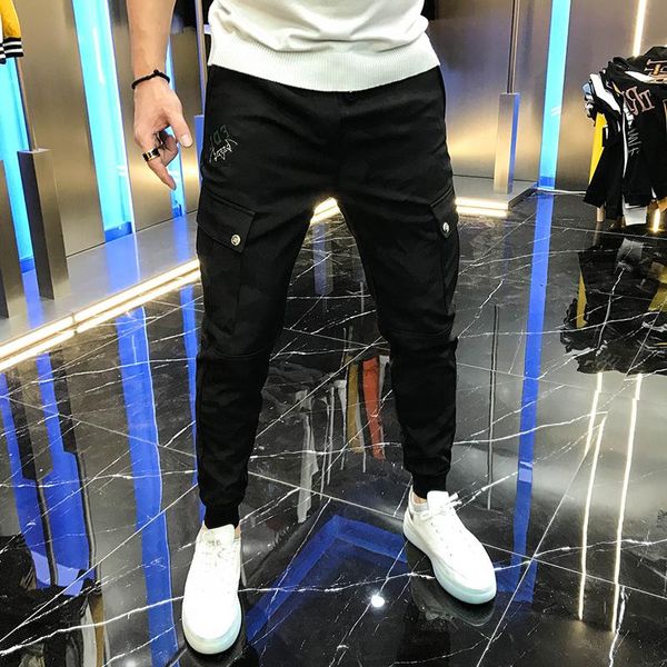 autumn 2021 men's fashion versatile pants pocket solid letter embroidered lace up mid waist corset casual trendy men, Black
autumn 2021 men's fashion versatile pants pocket solid letter embroidered lace up mid waist corset casual trendy men, Black