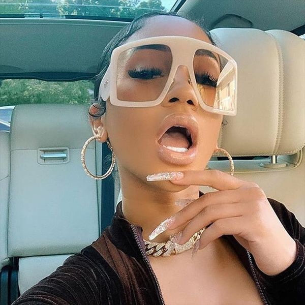 super big one piece white shield sunglasses for women brand oversized sun glasses female black shades wholesale, White;black
super big one piece white shield sunglasses for women brand oversized sun glasses female black shades wholesale, White;black