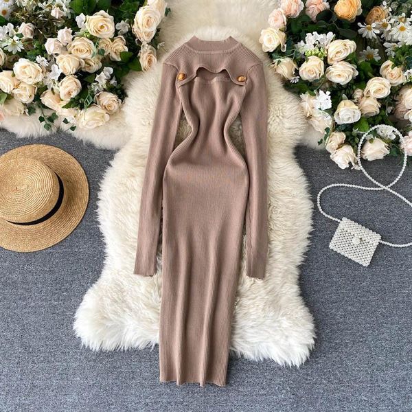 casual dresses 2021 auutmn winter bodycon dress women long sleeve sweater party ladies elegant hollow out knit midi1, Black;gray
casual dresses 2021 auutmn winter bodycon dress women long sleeve sweater party ladies elegant hollow out knit midi1, Black;gray