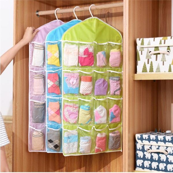 storage bags 1pcs wardrobe hanging bag underwear socks jewelry blue pink green beige 16 pockets to sort out debris
storage bags 1pcs wardrobe hanging bag underwear socks jewelry blue pink green beige 16 pockets to sort out debris