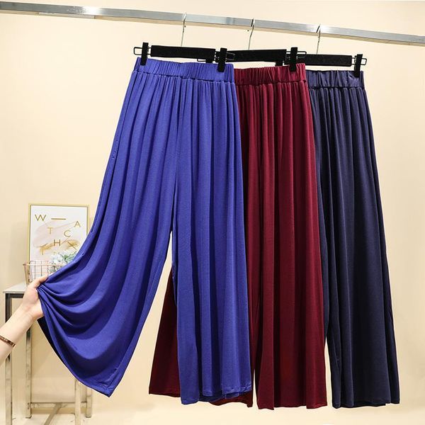 women's pants & capris l-5xl modal palazzo women spring summer elastic high waist wide leg plus size black blue burgundy long casual, Black;white
women's pants & capris l-5xl modal palazzo women spring summer elastic high waist wide leg plus size black blue burgundy long casual, Black;white