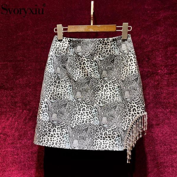 svoryxiu 2021 designer fashion summer vintage jacquard mini skirt women's animal print diamond tassel skirts, Black
svoryxiu 2021 designer fashion summer vintage jacquard mini skirt women's animal print diamond tassel skirts, Black