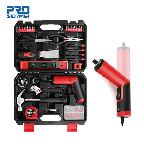 professional hand tool sets 57pcs and electric set with 4v cordless screwdriver usb drill household home repair by prostormer
professional hand tool sets 57pcs and electric set with 4v cordless screwdriver usb drill household home repair by prostormer