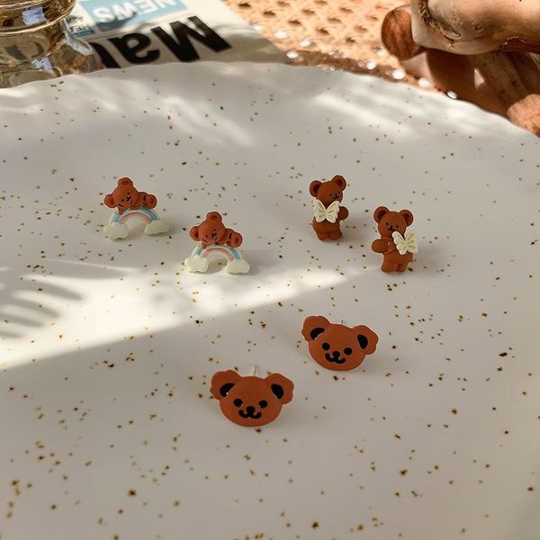 stud 2021 korean brown bear cute lovely trendy alloy earrings for girls women fashion brincos, Golden;silver
stud 2021 korean brown bear cute lovely trendy alloy earrings for girls women fashion brincos, Golden;silver