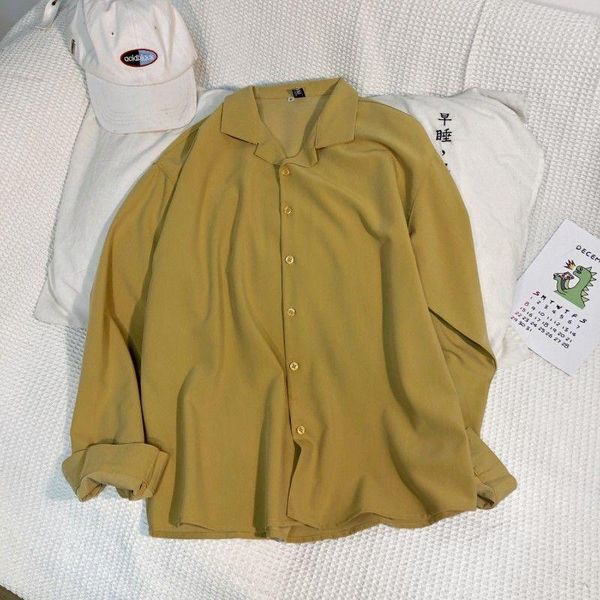 men's casual shirts 2021 suit collar 6-color coats long sleeve loose hawaiian shirt camisa masculina streetwear fashion social, White;black
men's casual shirts 2021 suit collar 6-color coats long sleeve loose hawaiian shirt camisa masculina streetwear fashion social, White;black
