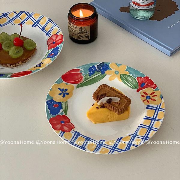 dishes & plates korean ins blogger with retro hand-painted flowers watercolor plaid plate western dinner dessert
dishes & plates korean ins blogger with retro hand-painted flowers watercolor plaid plate western dinner dessert