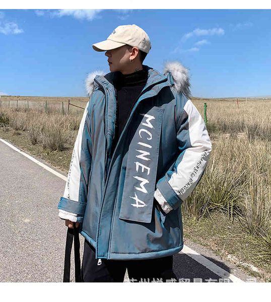 men's winter new couple color changing snow mountain thickened hooded et fashion men's and women's neutral cotton cloth, Black
men's winter new couple color changing snow mountain thickened hooded et fashion men's and women's neutral cotton cloth, Black