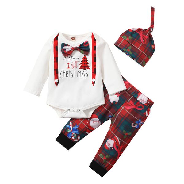 christmas newborn outfits baby clothing sets boys clothes infant suits cotton long-sleeved plaid print romper pants hats 3pcs b8467, White
christmas newborn outfits baby clothing sets boys clothes infant suits cotton long-sleeved plaid print romper pants hats 3pcs b8467, White