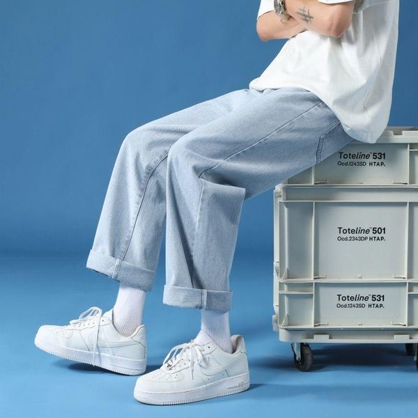 men's jeans men summer solid color baggy with wide legs straight streetwear college tidal current sport the listing, Blue
men's jeans men summer solid color baggy with wide legs straight streetwear college tidal current sport the listing, Blue