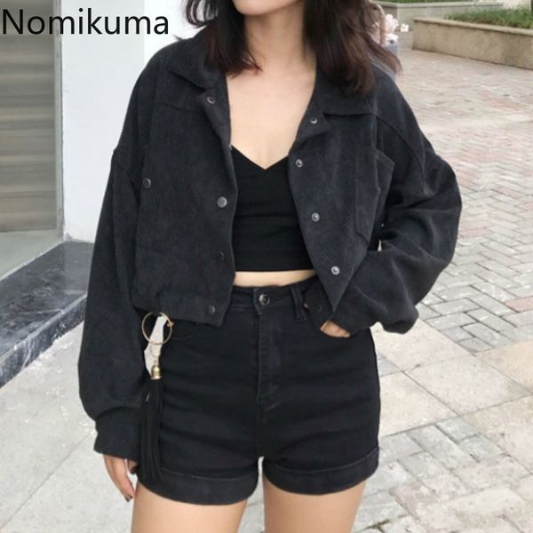 nomikuma corduroy jackets women autumn korean bf style loose short single breasted long sleeve coats streetwear 3d474 210514, Black;brown
nomikuma corduroy jackets women autumn korean bf style loose short single breasted long sleeve coats streetwear 3d474 210514, Black;brown
