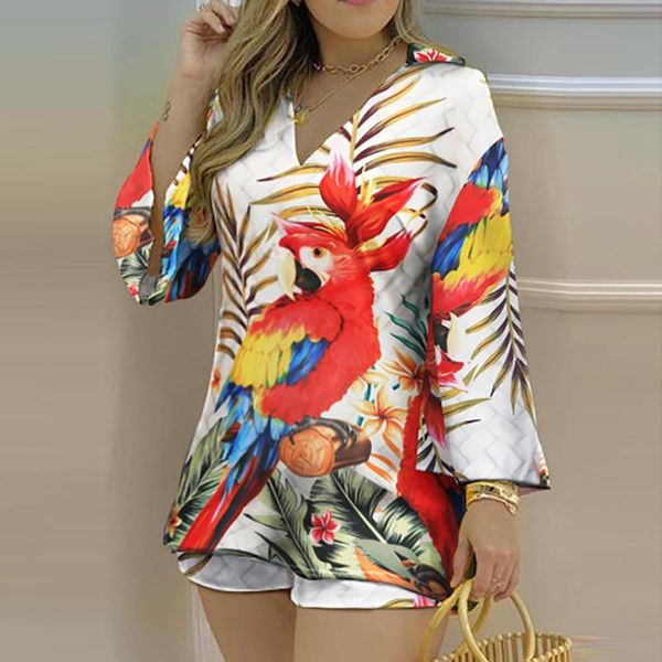 women's tracksuits 45# summer women plain bell sleeve v-neck & shorts set 2021 femme casual long blouse short pants suits, Gray
women's tracksuits 45# summer women plain bell sleeve v-neck & shorts set 2021 femme casual long blouse short pants suits, Gray