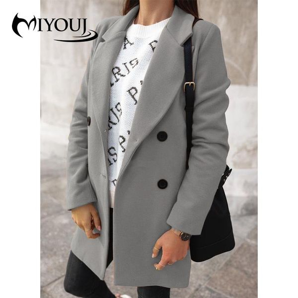 women's wool & blends miyouj double breasted slim-fit tight suits coat 2021 autumn blazer streetwear woman clothes long sleeves women o, Black
women's wool & blends miyouj double breasted slim-fit tight suits coat 2021 autumn blazer streetwear woman clothes long sleeves women o, Black