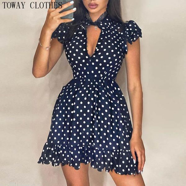 casual dresses women long sleeve polka dot cut out mini dress ruffle hem open back puff, Black;gray
casual dresses women long sleeve polka dot cut out mini dress ruffle hem open back puff, Black;gray