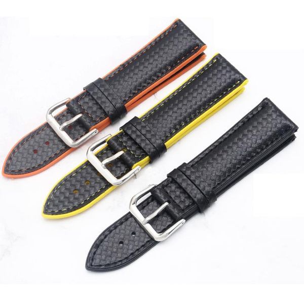 watch bands 18mm 20mm 22mm silicone strap carbon fiber leather sweat proof rubber replacement bracelet band men accessories orange, Black;brown
watch bands 18mm 20mm 22mm silicone strap carbon fiber leather sweat proof rubber replacement bracelet band men accessories orange, Black;brown