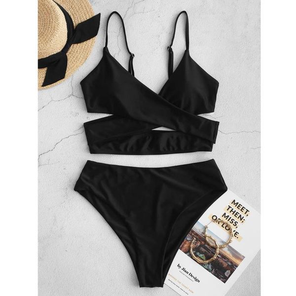 women's swimwear swimsuit bikini high waisted tummy control two piece tankini hollow out bikinis 2021 mujer, White;black
women's swimwear swimsuit bikini high waisted tummy control two piece tankini hollow out bikinis 2021 mujer, White;black