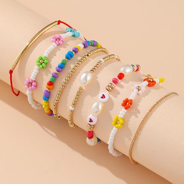 charm bracelets bohemian ethnic beaded set for women couples fashion letters pearl flower beads bracelet wristband jewelry gifts, Golden;silver
charm bracelets bohemian ethnic beaded set for women couples fashion letters pearl flower beads bracelet wristband jewelry gifts, Golden;silver
