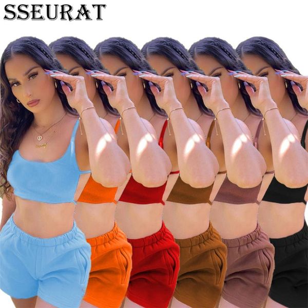 women's tracksuits sseurat women set solid sleeveless strap hollow out crop pockets shorts two 2 piece sets active tracksuit outfits s, Gray
women's tracksuits sseurat women set solid sleeveless strap hollow out crop pockets shorts two 2 piece sets active tracksuit outfits s, Gray