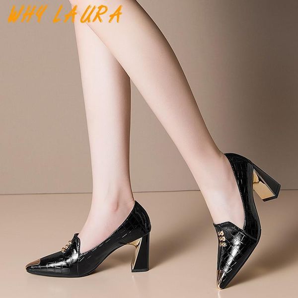 dress shoes fashion women's pointed thick high-heeled shallow mouth belt metal patent leather mujer2021 spring, Black
dress shoes fashion women's pointed thick high-heeled shallow mouth belt metal patent leather mujer2021 spring, Black