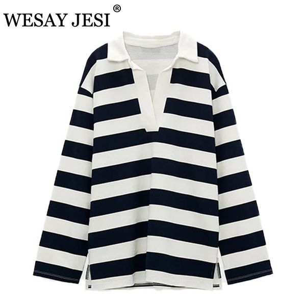 t-shirt women fashion 2021 balck white stripe vintage long sleeve casual loose lapel t shirt female chic women's
t-shirt women fashion 2021 balck white stripe vintage long sleeve casual loose lapel t shirt female chic women's