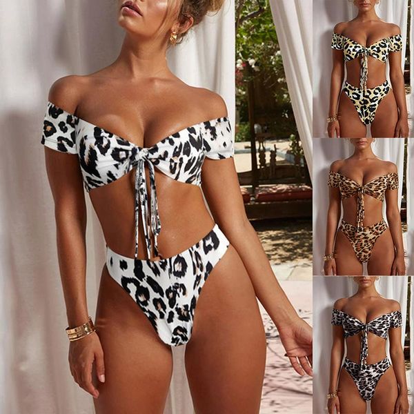 women's swimwear vertvie high waist bikini set women off the shoulder leopard printed suit beach low-cut straps swimsuit bathing lace u, White;black
women's swimwear vertvie high waist bikini set women off the shoulder leopard printed suit beach low-cut straps swimsuit bathing lace u, White;black