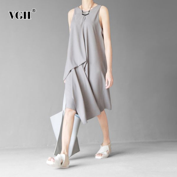 vgh casual irregular women dress o neck sleeveless high waist asymmetrical loose minimalist dresses for female clothing fashion 210421, Black;gray
vgh casual irregular women dress o neck sleeveless high waist asymmetrical loose minimalist dresses for female clothing fashion 210421, Black;gray
