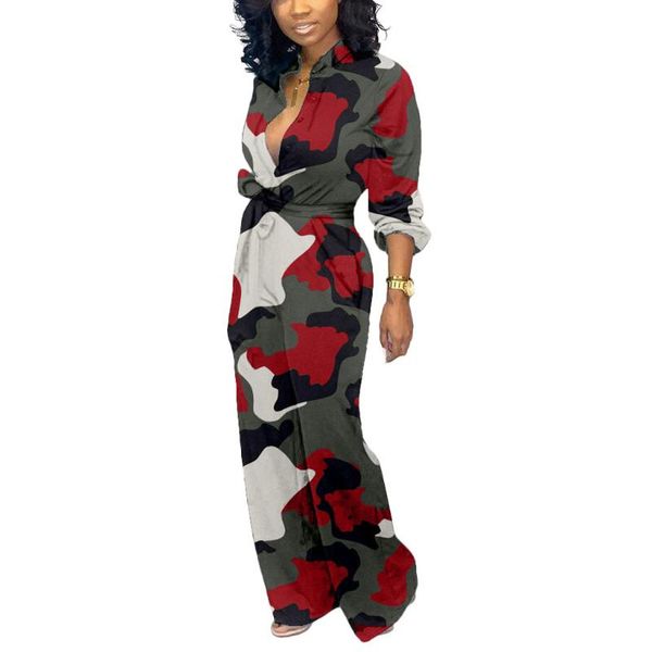 women's tracksuits conjuntos de mujer women rompers fashion bodysuit full sleeve wide pants pocketed long camouflage jumpsuit, Gray
women's tracksuits conjuntos de mujer women rompers fashion bodysuit full sleeve wide pants pocketed long camouflage jumpsuit, Gray