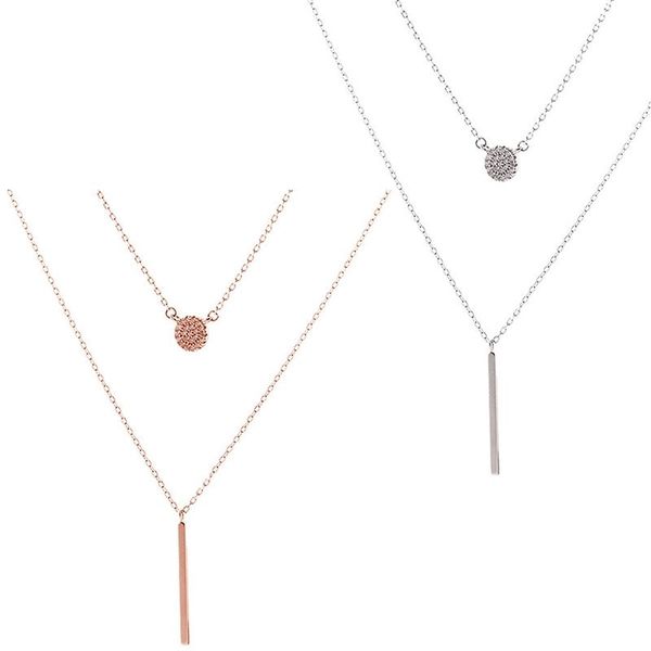 pendant necklaces fashion simple temperament girl square shiny round double necklace long jewelry gift, Silver
pendant necklaces fashion simple temperament girl square shiny round double necklace long jewelry gift, Silver