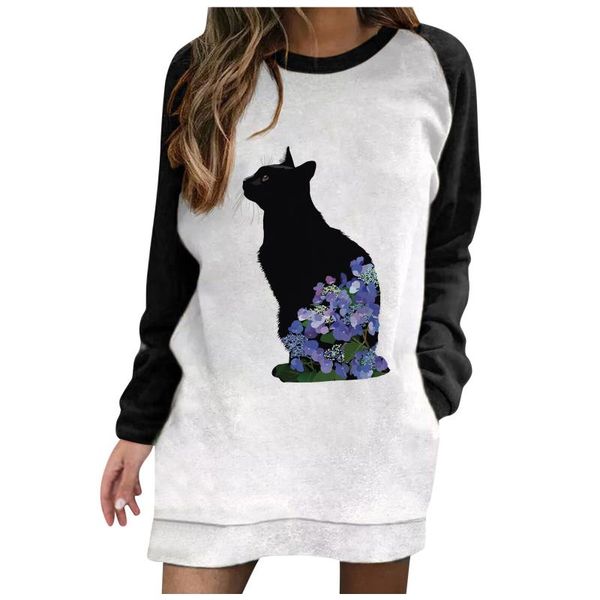 casual dresses ladies contrast color dress long sleeve loose printing pocket sweatshirt autumn crewneck hoodie sudaderas, Black;gray
casual dresses ladies contrast color dress long sleeve loose printing pocket sweatshirt autumn crewneck hoodie sudaderas, Black;gray