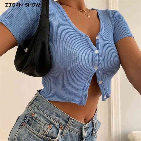 aa single-breasted buttons v neck short sleeve sweater women knitted tight cardigan front slit slim cropped 3 color 210429, White;black
aa single-breasted buttons v neck short sleeve sweater women knitted tight cardigan front slit slim cropped 3 color 210429, White;black