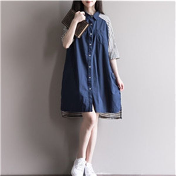 dresses 2021 summer new korean college style loose size cotton hemp stitching stripe short sleeve dress women's fashion, Black;gray
dresses 2021 summer new korean college style loose size cotton hemp stitching stripe short sleeve dress women's fashion, Black;gray