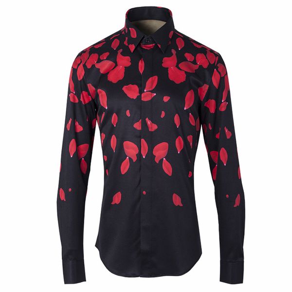 tee shirt shirt men luxury rose leaf printed long sleeve fashioin slim fit mens shirts plus size 4xl casual shirt, White;black
tee shirt shirt men luxury rose leaf printed long sleeve fashioin slim fit mens shirts plus size 4xl casual shirt, White;black