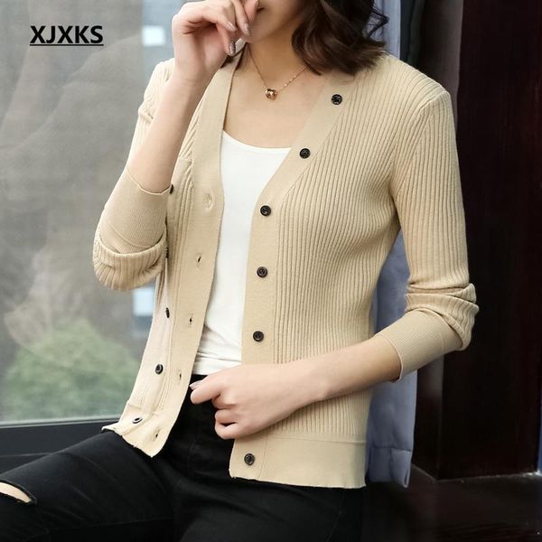 women's knits & tees xjxks fall 2021 women slim sweater jacket high elastic wool knitted single-breasted cardigan coat, White
women's knits & tees xjxks fall 2021 women slim sweater jacket high elastic wool knitted single-breasted cardigan coat, White