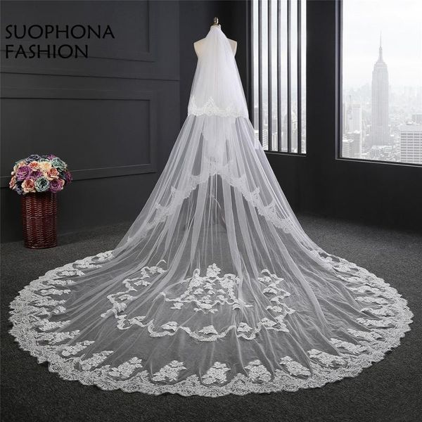 bridal veils fashion lace edge 3.5 meter veil 2021 two layer wedding veu de noiva sluier with comb, Black
bridal veils fashion lace edge 3.5 meter veil 2021 two layer wedding veu de noiva sluier with comb, Black