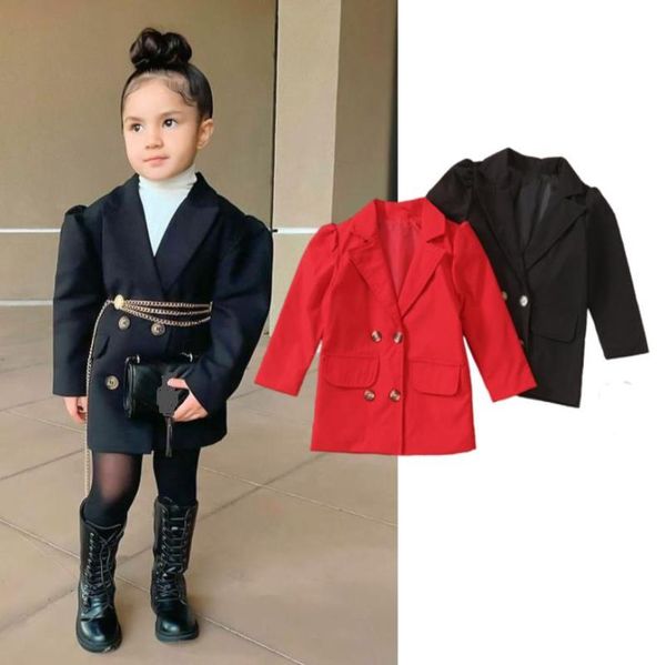 jackets 1-6y fashion autumn kids girls jacket outwears solid color long puff sleeve double-breasted coats 2 colors, Blue;gray
jackets 1-6y fashion autumn kids girls jacket outwears solid color long puff sleeve double-breasted coats 2 colors, Blue;gray
