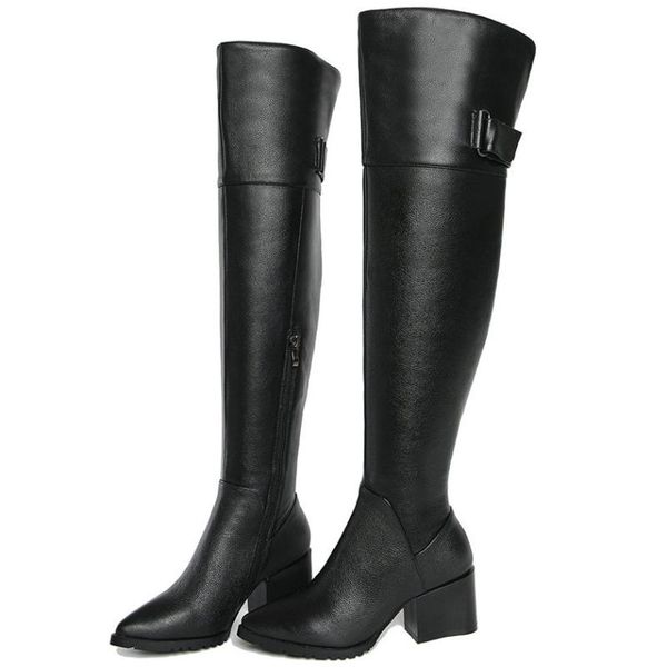 boots women black genuine leather pointed toe high heel over the knee female thigh winter warm platform pumps shoes
boots women black genuine leather pointed toe high heel over the knee female thigh winter warm platform pumps shoes