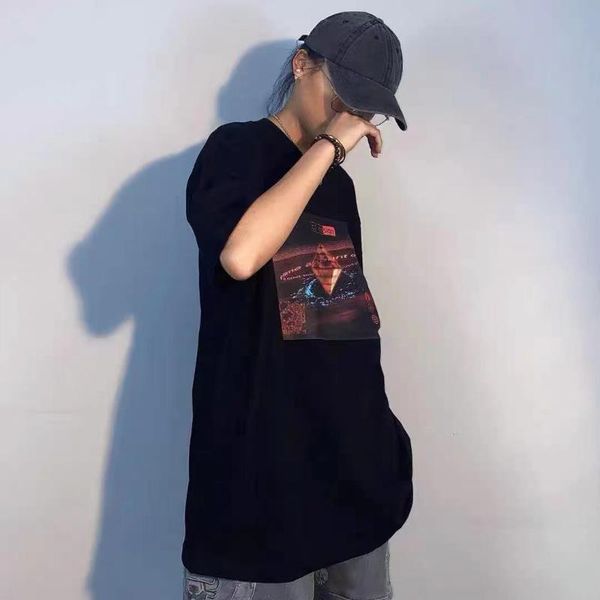 men's t-shirts cavempt printed and women's loose half sleeve couple short t-shirt, White;black
men's t-shirts cavempt printed and women's loose half sleeve couple short t-shirt, White;black