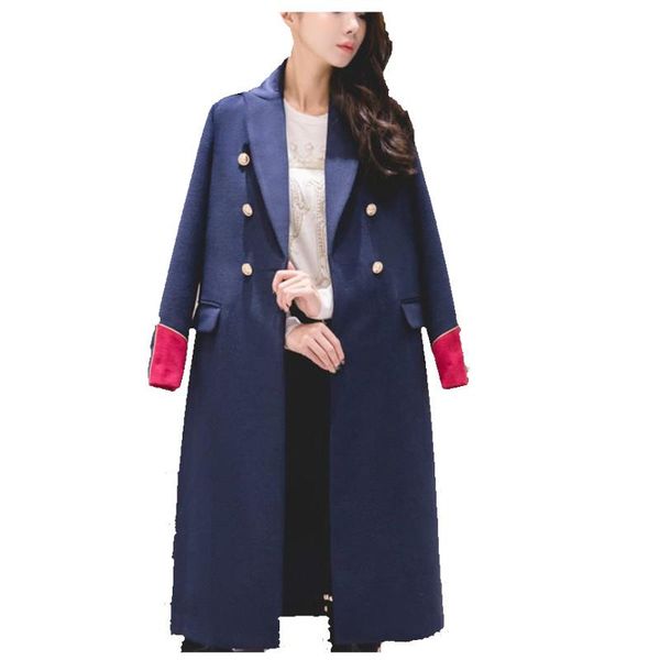 women's wool & blends retro british wind long woolen coat women handsome shoulders military uniform double breasted slim, Black
women's wool & blends retro british wind long woolen coat women handsome shoulders military uniform double breasted slim, Black