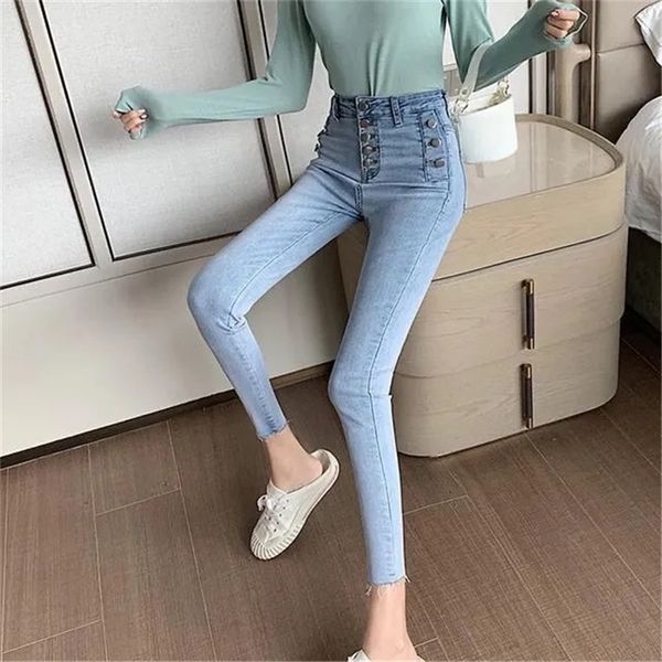mujer pantalones hip skinny tight stretchy high waist shaping peach pencil jeans pants korean style ladies trouser, Blue 
mujer pantalones hip skinny tight stretchy high waist shaping peach pencil jeans pants korean style ladies trouser, Blue