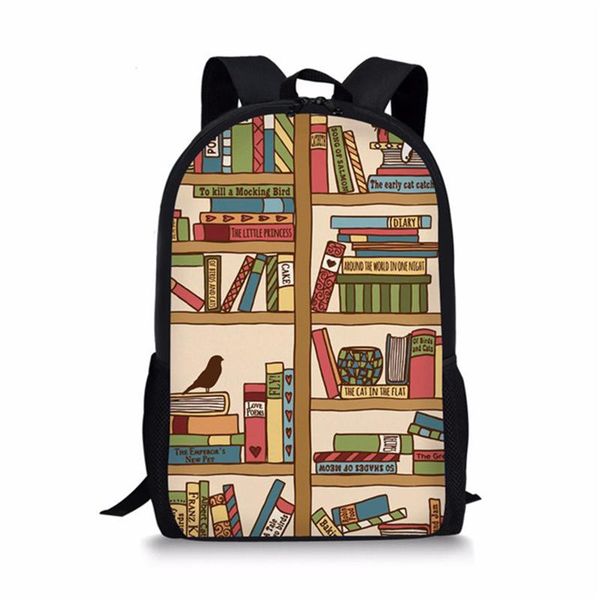 books printing school bags for boys girls children bookbag teenager library backpack casual mochila escolar
books printing school bags for boys girls children bookbag teenager library backpack casual mochila escolar