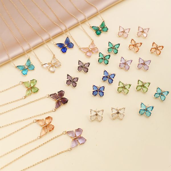factory wholesale new jewelry multi color zircon butterfly women's fashion personality ins necklace n821 party gift
factory wholesale new jewelry multi color zircon butterfly women's fashion personality ins necklace n821 party gift