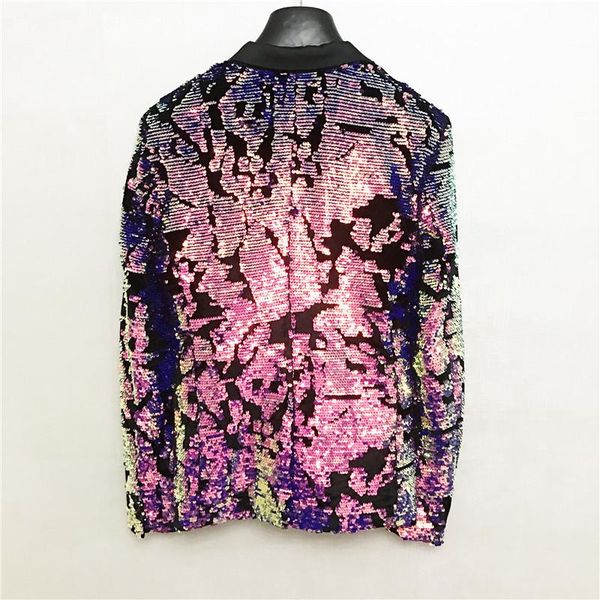 men's suits & blazers luxury sequined slim blazer men night club singer stage clothes pink single breasted jacket fashion party masculi, White;black
men's suits & blazers luxury sequined slim blazer men night club singer stage clothes pink single breasted jacket fashion party masculi, White;black