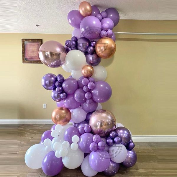 party decoration 109pcs romantic purple wedding balloons arch garland kit white latex balloon set for birthday lover's day gifts
party decoration 109pcs romantic purple wedding balloons arch garland kit white latex balloon set for birthday lover's day gifts