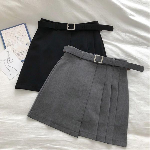 pleated korean empire harajuku women skirt solid mini office cute above knee a line high waist skirts belt, Black
pleated korean empire harajuku women skirt solid mini office cute above knee a line high waist skirts belt, Black