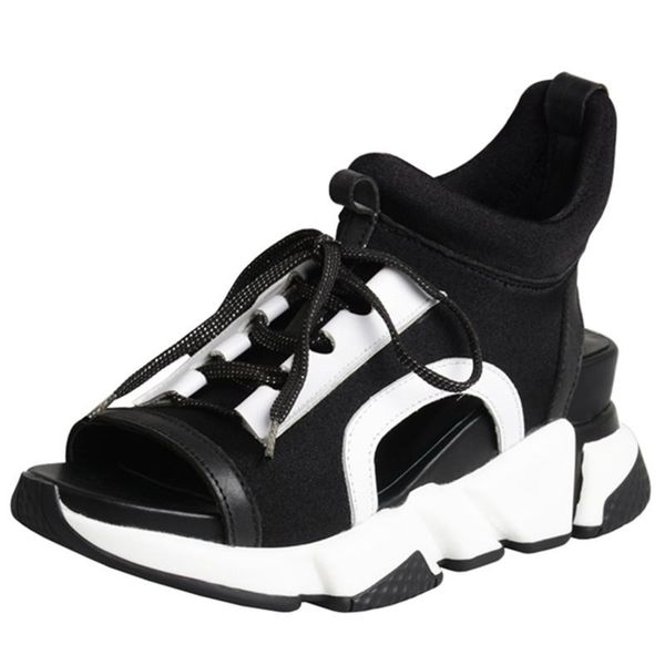 sandals hollow out women thick sole platform shoes woman peep toe sport sandal lace-up summer boots wedges casual trainers, Black
sandals hollow out women thick sole platform shoes woman peep toe sport sandal lace-up summer boots wedges casual trainers, Black